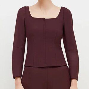 M.M. LaFleur Wool Sharskin Dawn Top